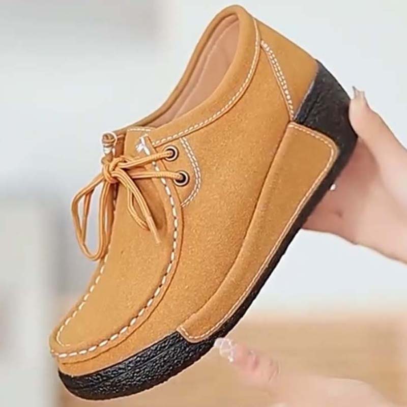 Női alkalmi magasított platformos csipkés loafer cipő