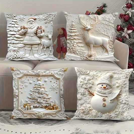 Elegáns karácsonyi díszpárnahuzatok