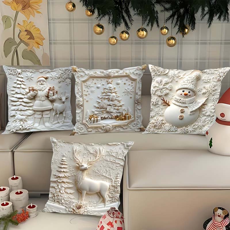 Elegáns karácsonyi díszpárnahuzatok