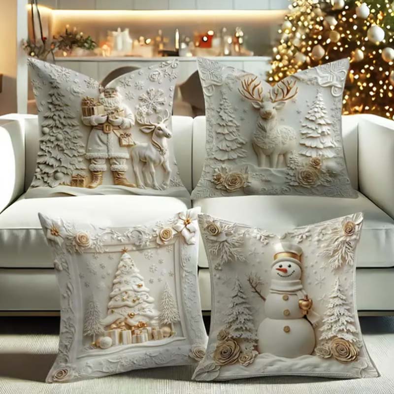Elegáns karácsonyi díszpárnahuzatok