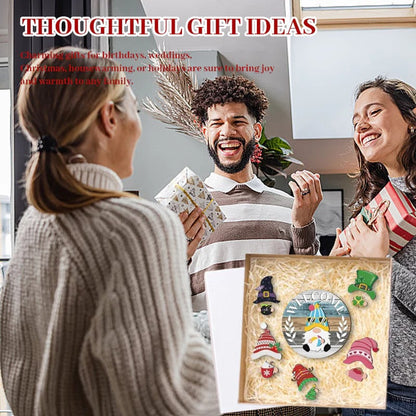 🍁A legjobb karácsonyi dekorációk🎄Cserélhető fa üdvözlőtábla törpével🎈