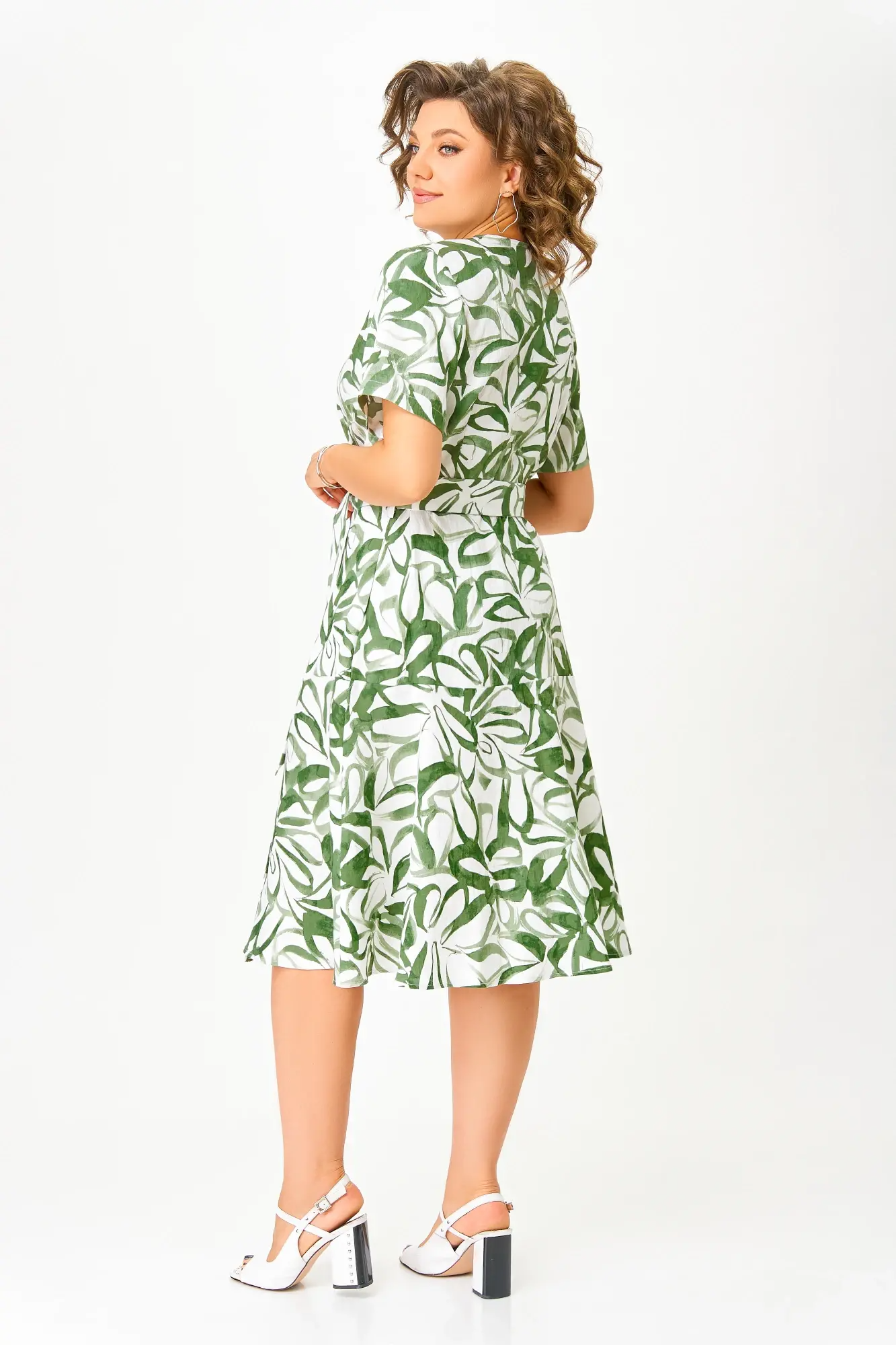 [S-5XL] Elegáns virágmintás ruha, nagy méret | V-nyakú, kényelmes és szellős, ideális