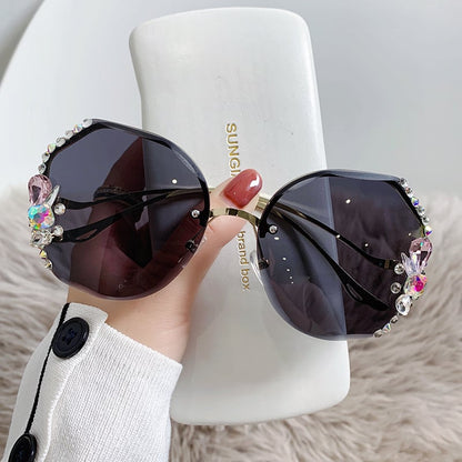 💝Rimless napszemüveg gyémántokkal a nők számára