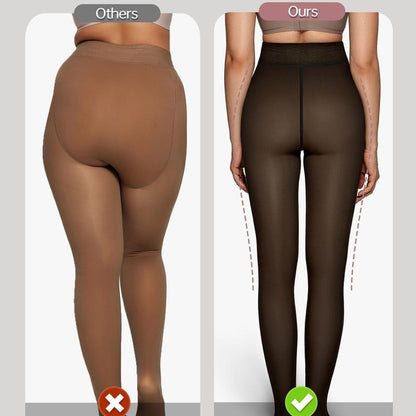 Az eredeti varázslatos polár bélésű leggings, áttetsző műharisnyanadrág