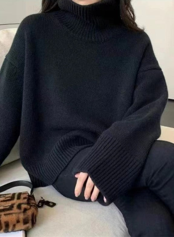 Őszi és téli új garbó gyapjú pulóver női sűrűsödött laza lusta szél pulóver kötés száz modellek