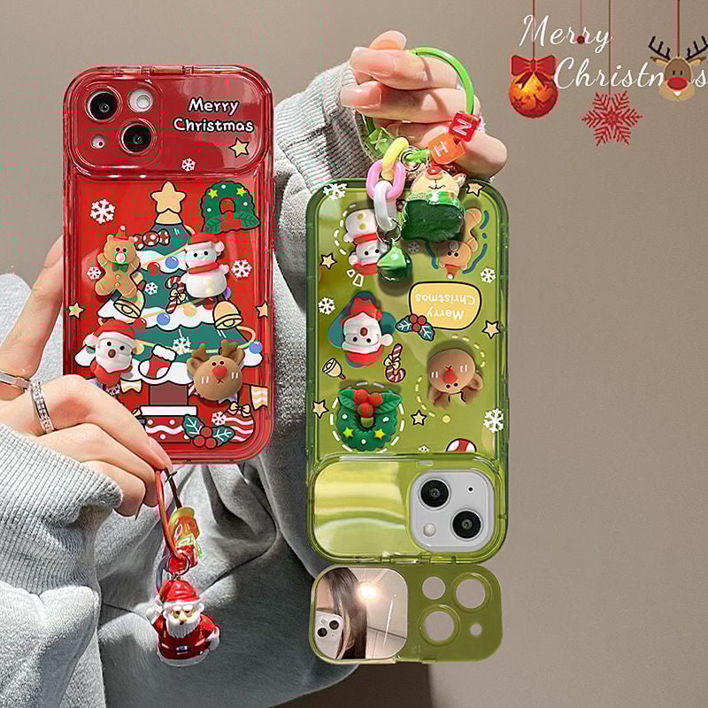 🎅📱 KARÁCSONYFA TÜKÖR TOK AZ IPHONE-HOZ