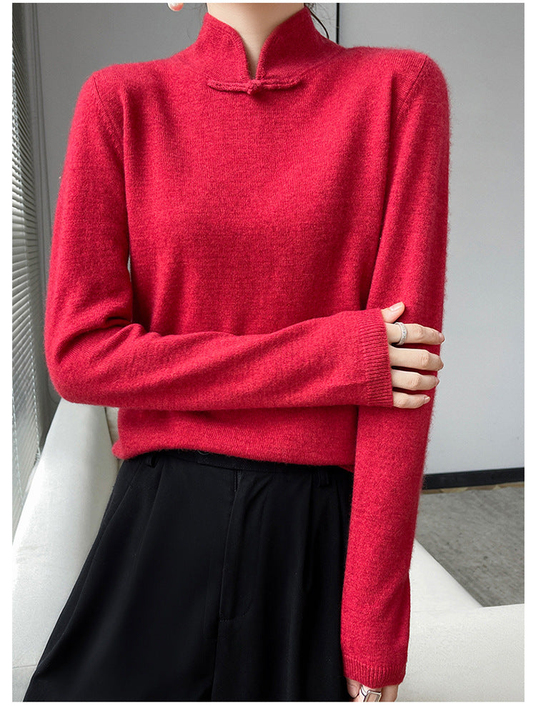 Vintage téli garbós pulóver