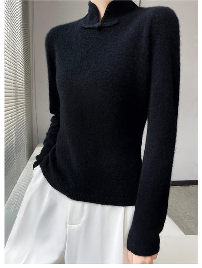 Vintage téli garbós pulóver