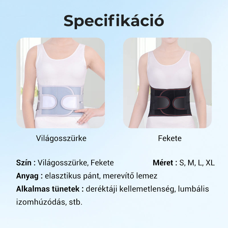 🔥Az ágyéki gerinc gondozása🎁Hőpréselt, lélegző acéllemezből készült derékvédő