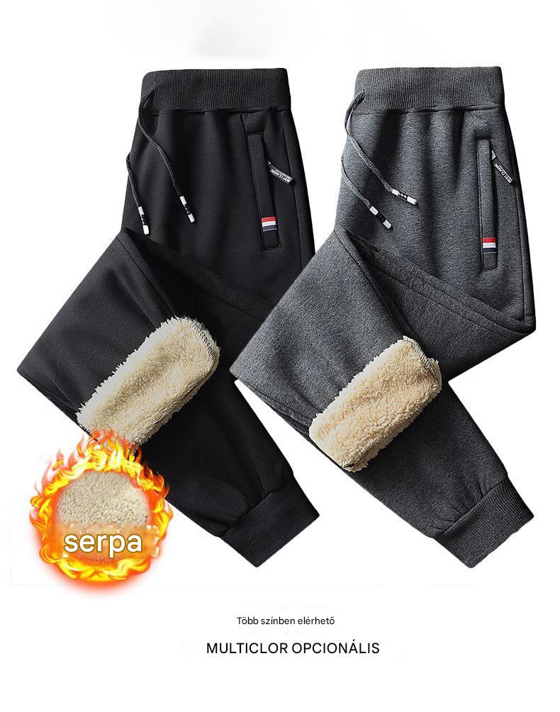 🔥👖őszi/téli nadrág, bársony, vastag, bő, laza, meleg