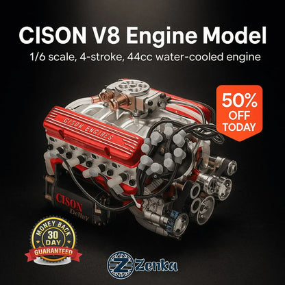 🔥 Dübörgő V8-as motor modell! 🚘 Tanulmányozza az autóipari mechanikai szerkezetet 👨‍🔧
