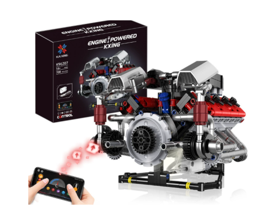 🔥 Dübörgő V8-as motor modell! 🚘 Tanulmányozza az autóipari mechanikai szerkezetet 👨‍🔧
