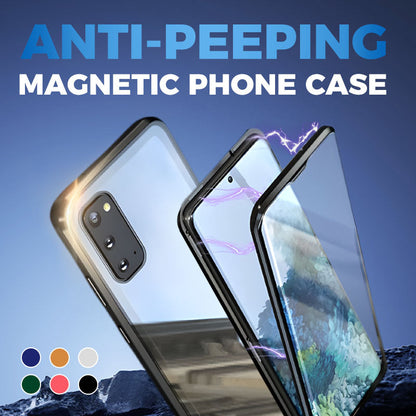 ⚡🧲 Mágneses edzett üveg kétoldalas telefon tok Samsung S23-S25 sorozathoz 📱🛡️