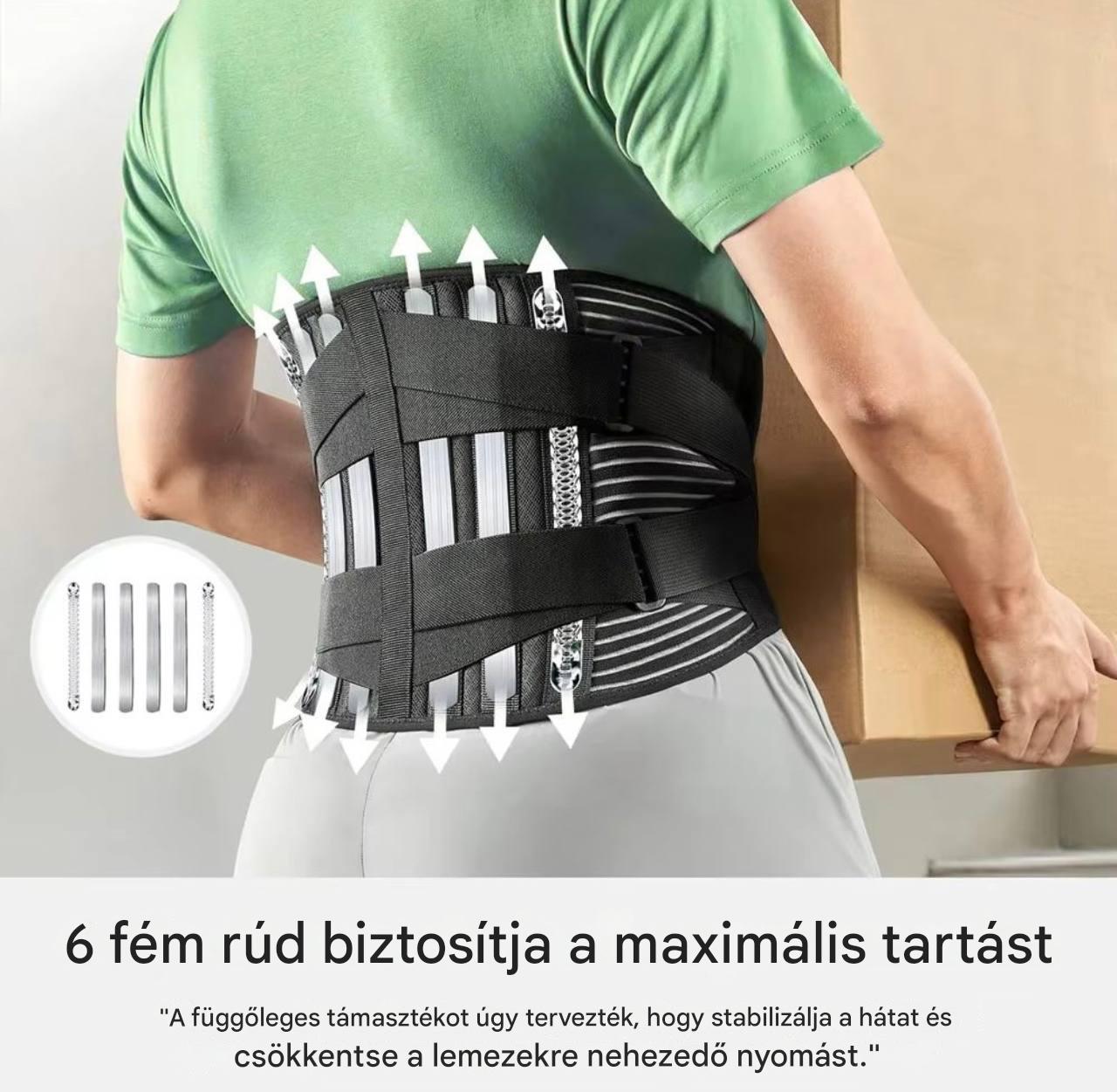 Ortopéd deréktámasztó öv - Csökkenti a hátfájást, a porckorongsérvet és támogatja a gerincet💪✨