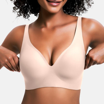 💜Jelly Wireless Női Kényelmes, Merevítő nélküli Melltartók Push Up Melltartók Varrás nélküli Pólók Melltartók Mély V Kivágású Mindennapi Melltartók