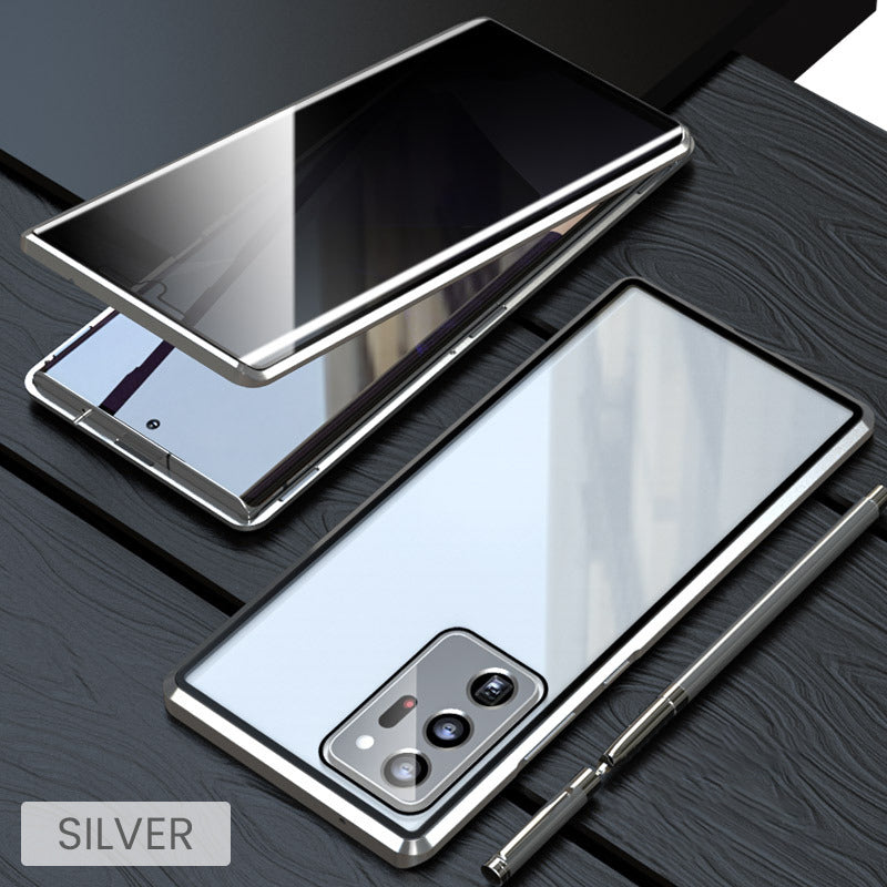 ⚡🧲 Mágneses edzett üveg kétoldalas telefon tok Samsung S23-S25 sorozathoz 📱🛡️