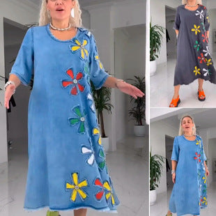 Virágmintás női ruha