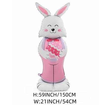 🎁Húsvéti korai madár akció🐰Óriási 3D álló nyuszi léggömb önálló ünnepi hangulatot teremt