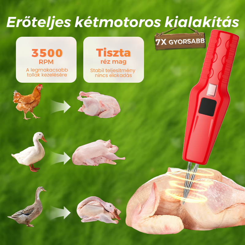 🔥🐓Elektromos baromfi tolltépő gép – Egyszerű tolltépés, idő- és energiamegtakarítás!🦆