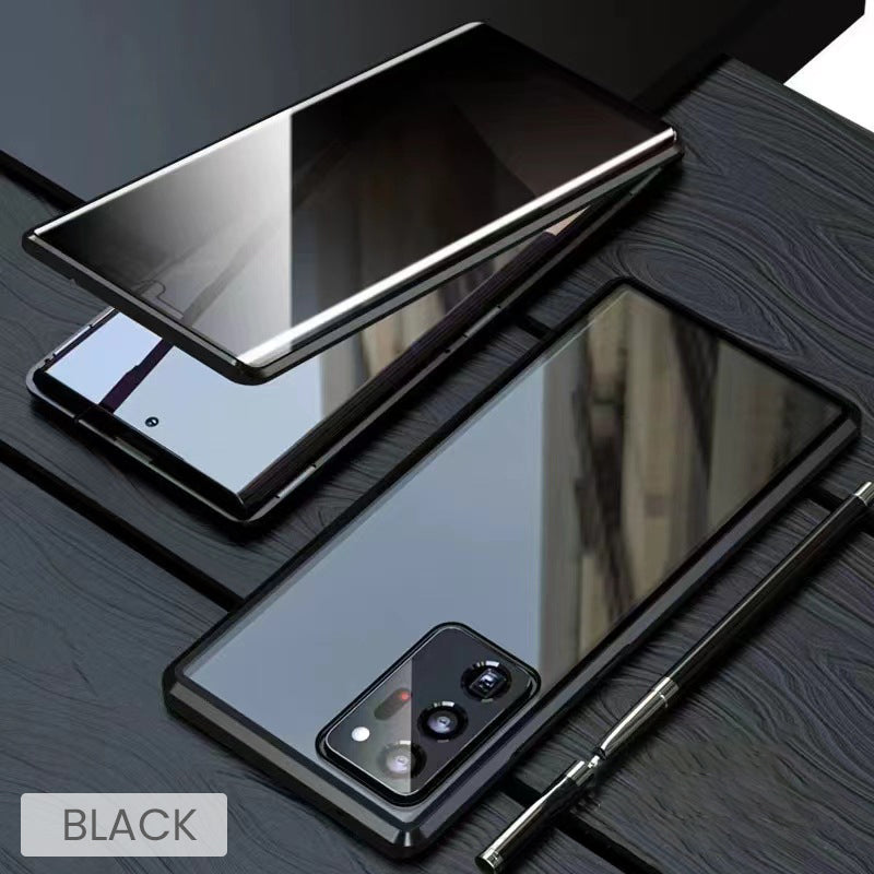 ⚡🧲 Mágneses edzett üveg kétoldalas telefon tok Samsung S23-S25 sorozathoz 📱🛡️