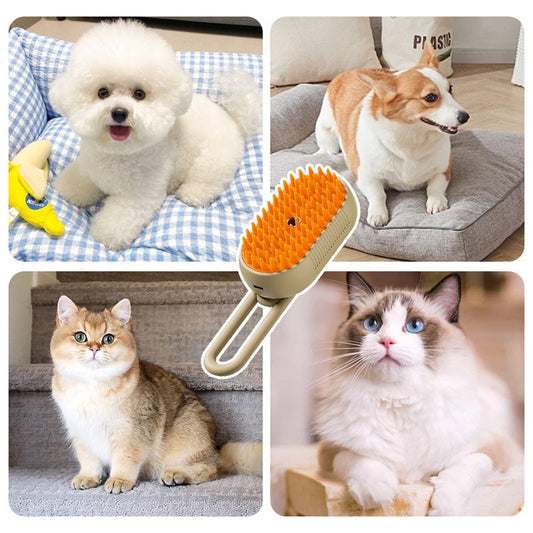 🐕🐱 3 az 1-ben Pet Grooming Vapour Kefe kutyáknak/macskáknak