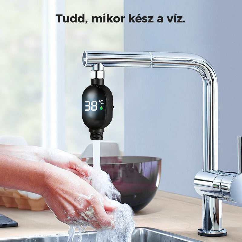 💧Zuhanyzó hőmérő🌡️Nincs több találgatás - azonnali hőmérséklet kijelzés! 🚿Pontos forrázásvédelem