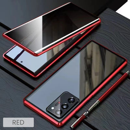 ⚡🧲 Mágneses edzett üveg kétoldalas telefon tok Samsung S23-S25 sorozathoz 📱🛡️