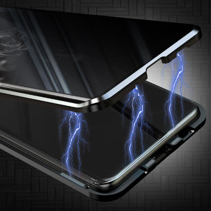 ⚡🧲 Mágneses edzett üveg kétoldalas telefon tok Samsung S23-S25 sorozathoz 📱🛡️
