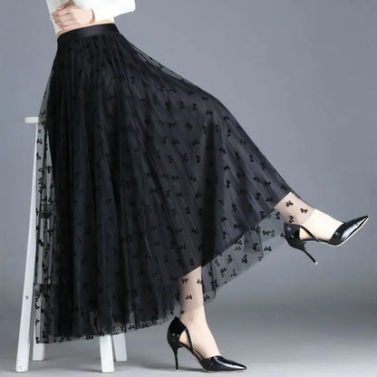 Virágos rakott midiszoknya A