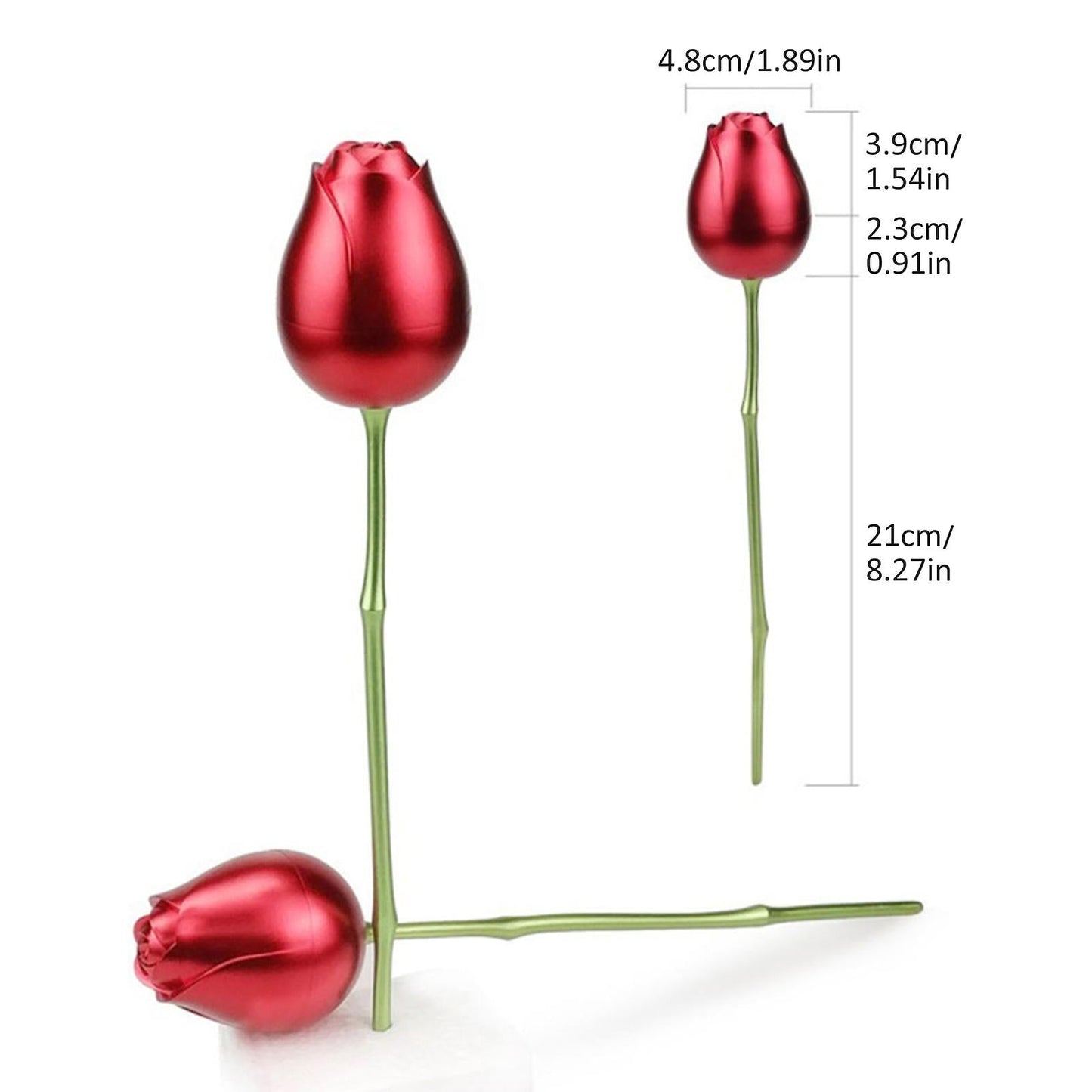 Rózsa szál szív alakú medál nyaklánc ajándék szett