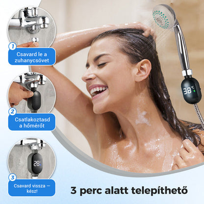 💧Zuhanyzó hőmérő🌡️Nincs több találgatás - azonnali hőmérséklet kijelzés! 🚿Pontos forrázásvédelem