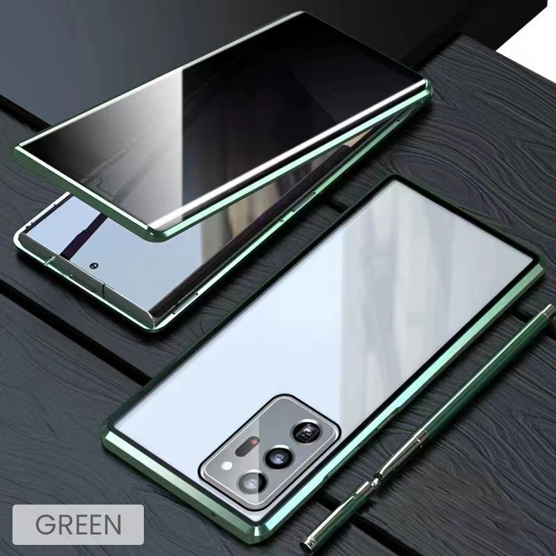 ⚡🧲 Mágneses edzett üveg kétoldalas telefon tok Samsung S23-S25 sorozathoz 📱🛡️