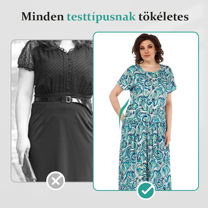 【S-4XL】🏖️Nyári mintás sifon ruha