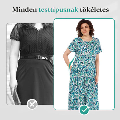 【S-4XL】🏖️Nyári mintás sifon ruha