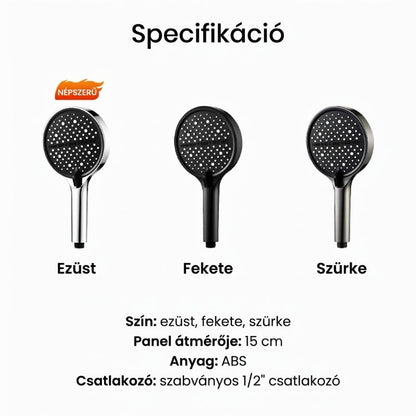 🔥 Magas Nyomású Állítható Esőztető Zuhanyfej 🚿💧