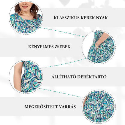 【S-4XL】🏖️Nyári mintás sifon ruha