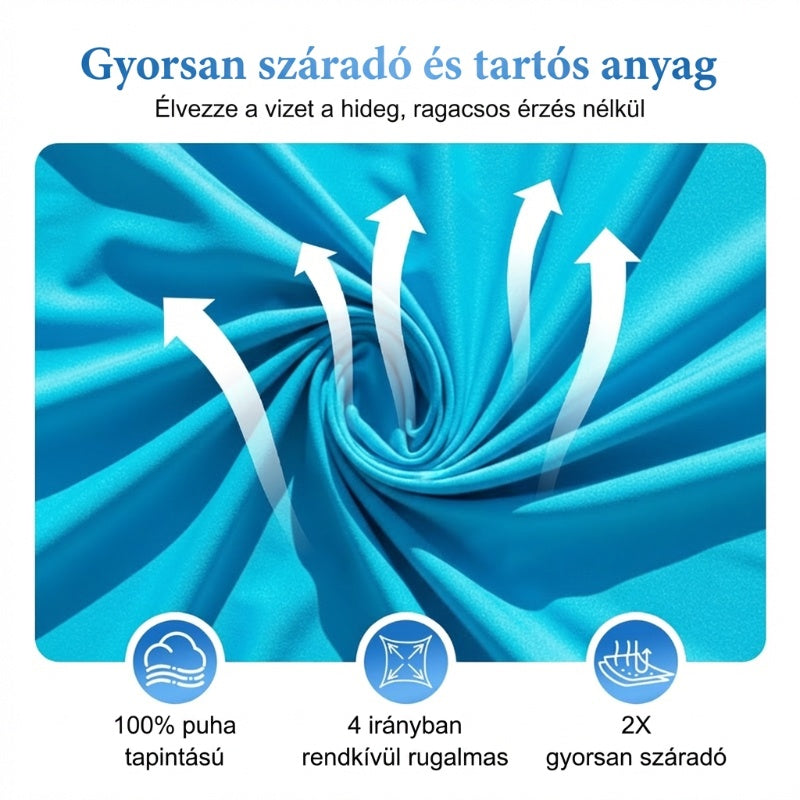 🌞🏖️ Színblokkal Díszített Nylon Sportos 3 Részes Bikini Szett – Magas Derekú és Hasformáló Fürdőruha 🩱🌊