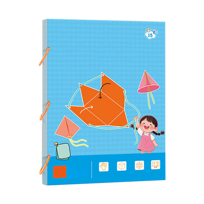 👶✨Húzószálas 3D geometriai tanulási könyv
