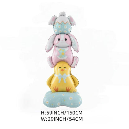 🎁Húsvéti korai madár akció🐰Óriási 3D álló nyuszi léggömb önálló ünnepi hangulatot teremt