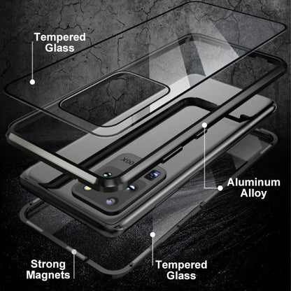 ⚡🧲 Mágneses edzett üveg kétoldalas telefon tok Samsung S23-S25 sorozathoz 📱🛡️