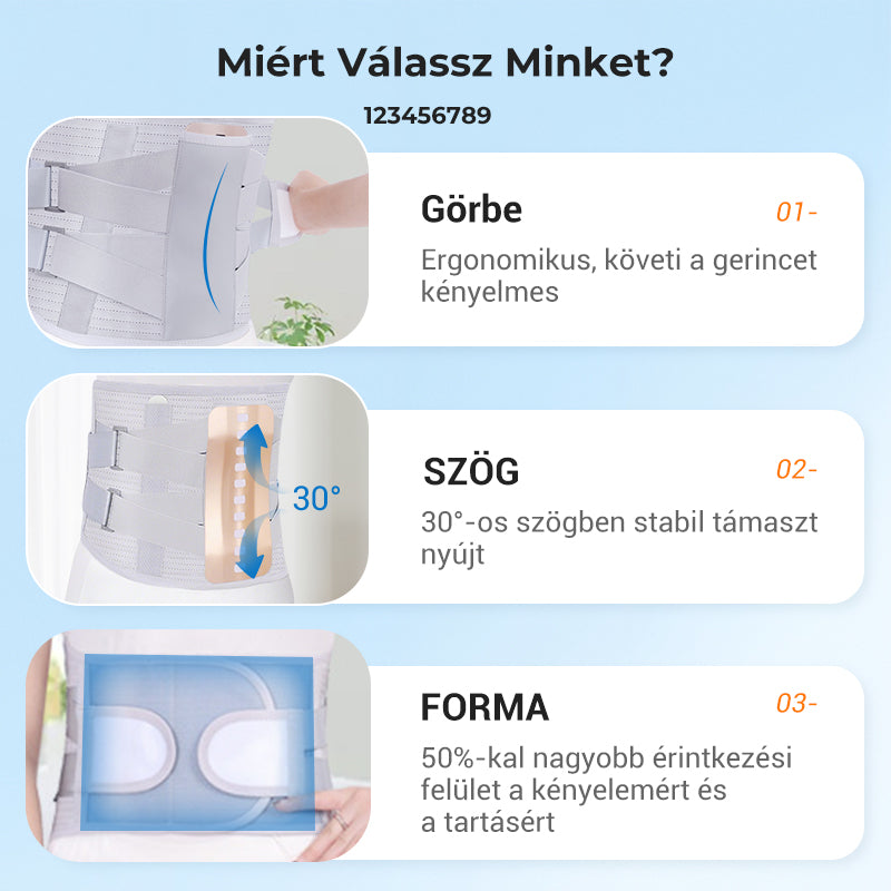 🔥Az ágyéki gerinc gondozása🎁Hőpréselt, lélegző acéllemezből készült derékvédő