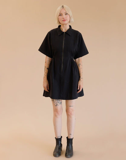 Design hajtókás laza rövid ujjú ruha(Vásárlás 2 Ingyenes szállítás)