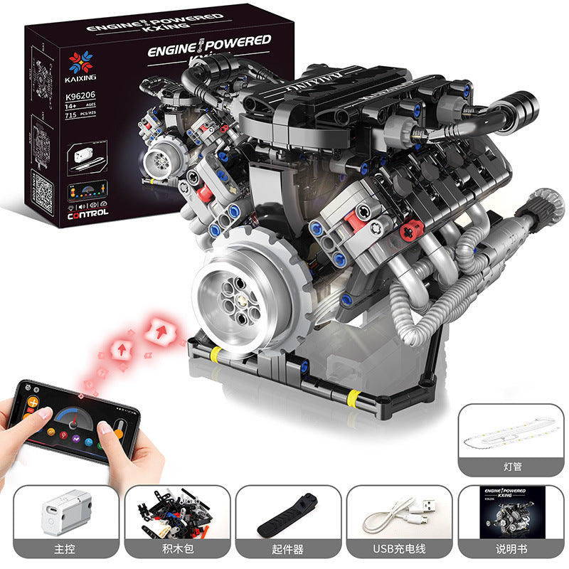 🔥 Dübörgő V8-as motor modell! 🚘 Tanulmányozza az autóipari mechanikai szerkezetet 👨‍🔧