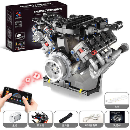 🔥 Dübörgő V8-as motor modell! 🚘 Tanulmányozza az autóipari mechanikai szerkezetet 👨‍🔧