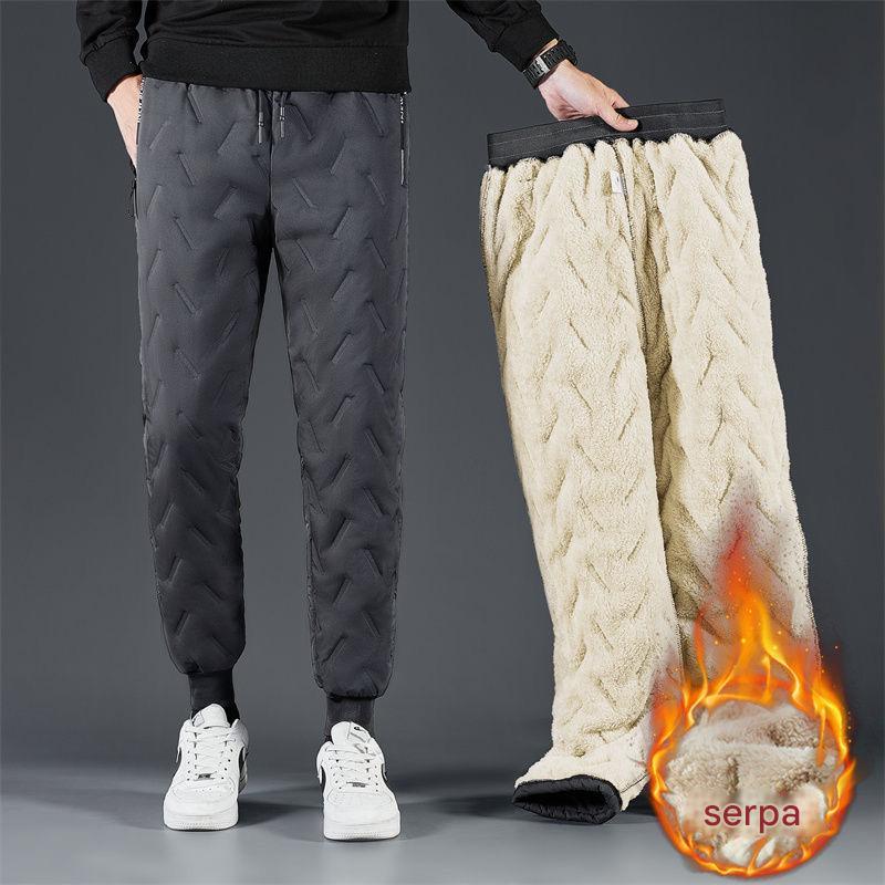 🔥Báránygyapjú meleg nadrág szélálló esőálló hideg nadrág húzózsinór alkalmi pamut nadrágok