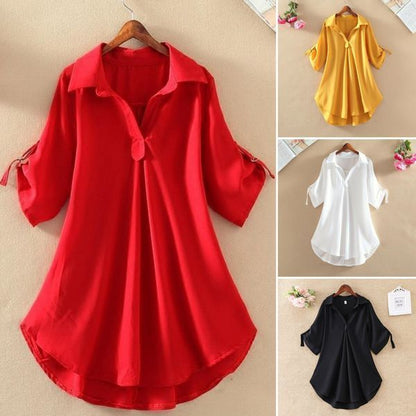 Női nagy méretű egyszínű ing