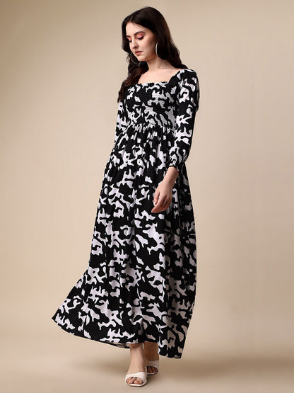 Nyári ruhák Alkalmi stílusú nyomtatott hosszú ruhák