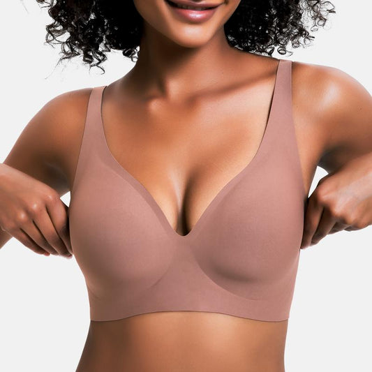 💜Jelly Wireless Női Kényelmes, Merevítő nélküli Melltartók Push Up Melltartók Varrás nélküli Pólók Melltartók Mély V Kivágású Mindennapi Melltartók