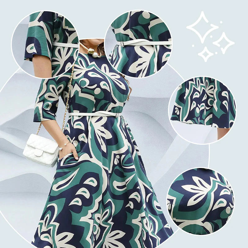 Királyi bő ruha zsebekkel és pántokkal