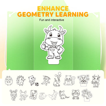 👶✨Húzószálas 3D geometriai tanulási könyv